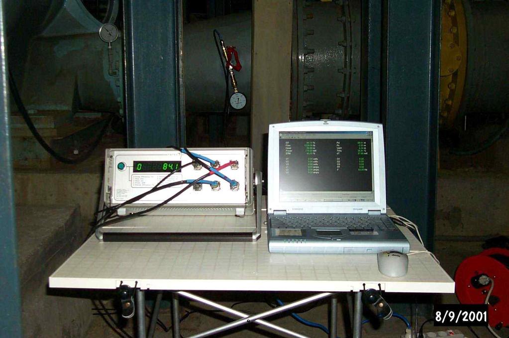 전동기입력전류측정 5) 기존유량계검교정기준정도의정밀유량측정 (±1.