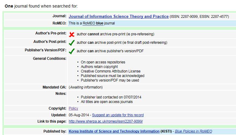 저널검색결과 : Journal of Information Science Theory and