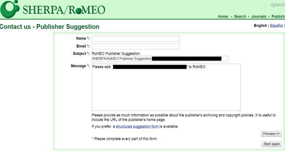 Suggest to RoMEO 클릭으로간단하게 Suggest 가능 논의 : 오픈액세스 학술지논문에대한저작권및