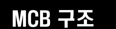 MCB 구조 구조 : 차단부, 지지애자, 보호애자, 기타부속장치등 차단부 ( 조작부 ) 차단부부품구성 전자변, 차단코일, 투입코일, 조작실린더, 조작기구등 보호애자 조작부 : 진공밸브내의양극을개폐시키는부분증폭실린더, 작용실린더, 이동전극, 작용봉여러개의레버 (Lever) 로구성 보조스위치 MCB