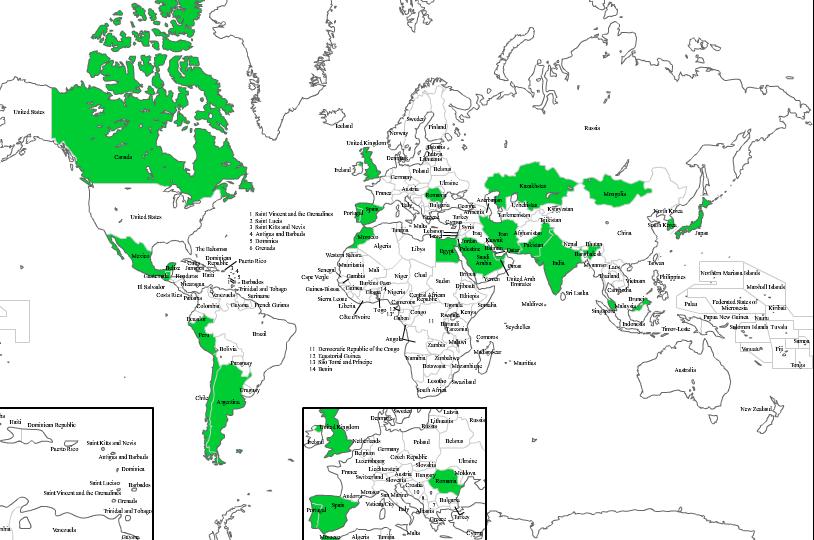 주요납품현황 협력업체 해외 Present in more than 30 countries Working with over 40