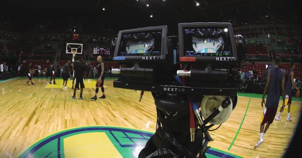 트렌드리포트 스포츠방송의가상현실 (VR) 도입사례와과제 NextVR은이에앞서 2017년 6월열린 NBA 결승전하이라이트도 VR 영상으로제작해공개하며화제를모았다. 특히 NextVR의 NBA 결승전영상은독점해설과다양한시점의카메라앵글, CGI 요소를적절히배합해높은완성도를성취했다는평가를받았다. NextVR은 VR 방송전문업체답게 U.S.