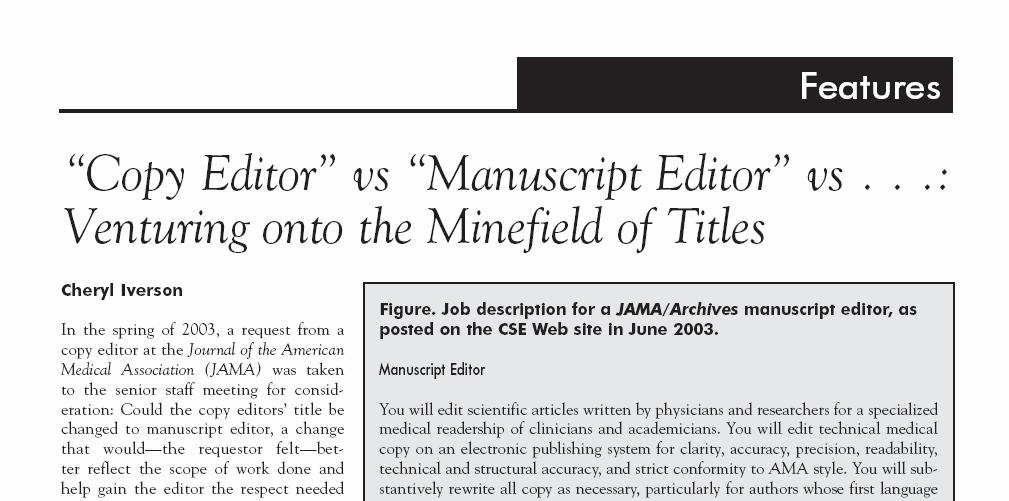 Manuscript Editor 의정의 Manuscript Editor: 원고편집인?