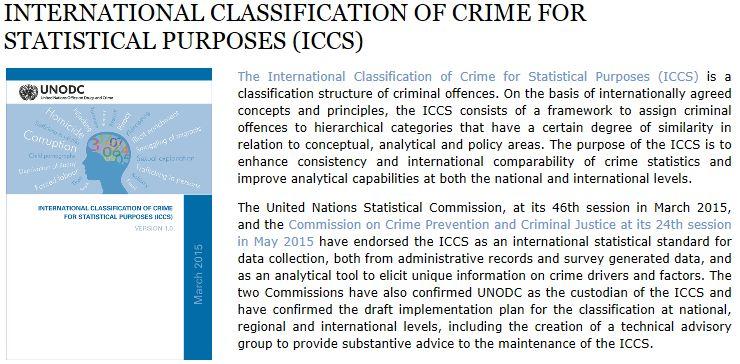 라다른범죄에비해국제간비교도상대적으로쉽고간명하기때문이다. 제2장의의도는범죄통계를국제적으로비교하는데있어발생할수있는문제점을살인범죄통계의예를들어분명히드러내고자함에있다. 그과정을통해 ICCS를먼저자세히설명하지않으면서도 ICCS가무엇일지에대한, 혹은 ICCS 기준에따르게된다는게도대체무슨의미인지에대한구체적인감을잡도록의도하였다.