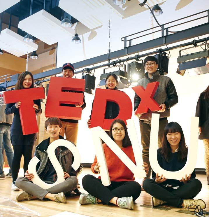 TEDxSNU는가치있는생각을전파하자는이념을모토로강연행사를기획한다.