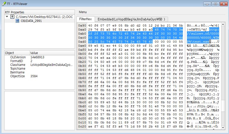 03 악성코드분석보고 2.3. 60278411.DOC 분석 첨부된 60278411.