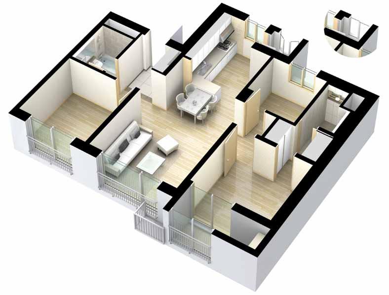 단위세대평면도 아이소 Unit Plan 세대공급면적 실별면적 Key Map 9A 9.