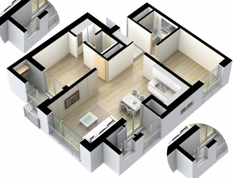 단위세대평면도 아이소 Unit Plan 세대공급면적 실별면적 Key Map B.