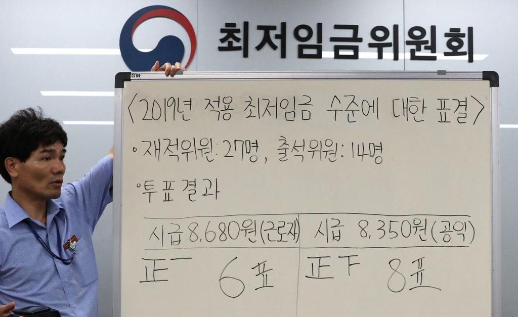 경제사회노동위원회 협상배려분 (1.2%) 등이다. 최저임금위원회 ( 이하최임위 ) 는내년도최저임금고시후유사근로자임금반영분 3.8% 가 매년한국노동연구원이발표하는금년도임금인상전망치라고설명한다. 소득분배개선분은평균임금대비최저임금의비율을높이기위한반영이다.