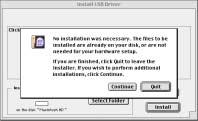 (Machintosh) 347 6 (Install). "This installation requires your computer to restart after installing this software( ). Click continue to automatically quit all other running applications( )".