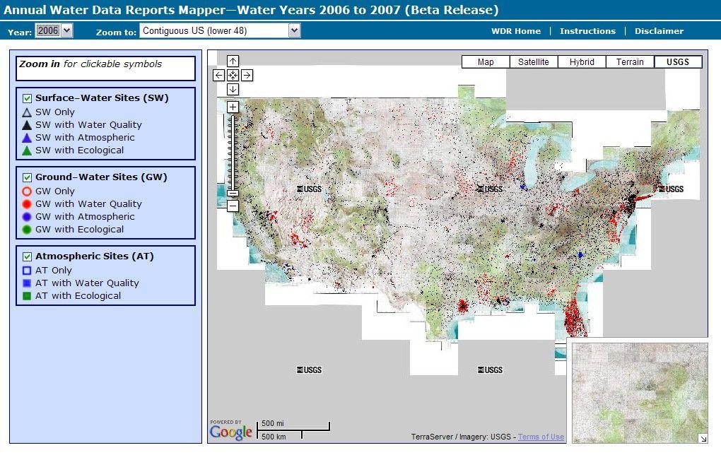 2. 해외의수질관리사례분석 (i)2006 년 (j)2007 년 그림 2.1.7 각종 mapping 형태에따른관측소현황, 지도로나타낸관측소현황 3)EPA EPA 는깨끗한자연을염원하는국민의바램에부흥하고자 1970 년 7월에설립되었다.EPA 는이미훼손된자연을복구하고앞으로의일어날환경오염에대해감시하여국민들에게좀더쾌적한환경을구현하도록하는것이의무이다.