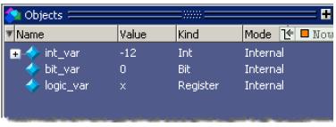 다음으로 7 번라인의 bit 타입으로 bit_var 의값을 print_int 기능을사용하여출력합니다. 또한 0 의초기값을가지고있기때문에 print out 을추측할수있습니다. 7. 다시 Step Over 버튼을클릭하여 Transcript Window 를확인합니다. Figure 17-8. The Value of bit_var is 0. Figure 17-9.