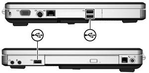 6 외장장치 USB 장치사용 USB( 범용직렬버스 ) 는 USB 키보드, 마우스, 드라이브, 프린터, 스캐너또는허브등의외장장치 ( 선택사양 ) 를컴퓨터나 ( 선택사양 ) 에연결하여사용할수있는하드웨어인터페이스입니다. 허브는시스템에추가 USB 포트를제공하며컴퓨터나다른허브에연결될수있습니다.