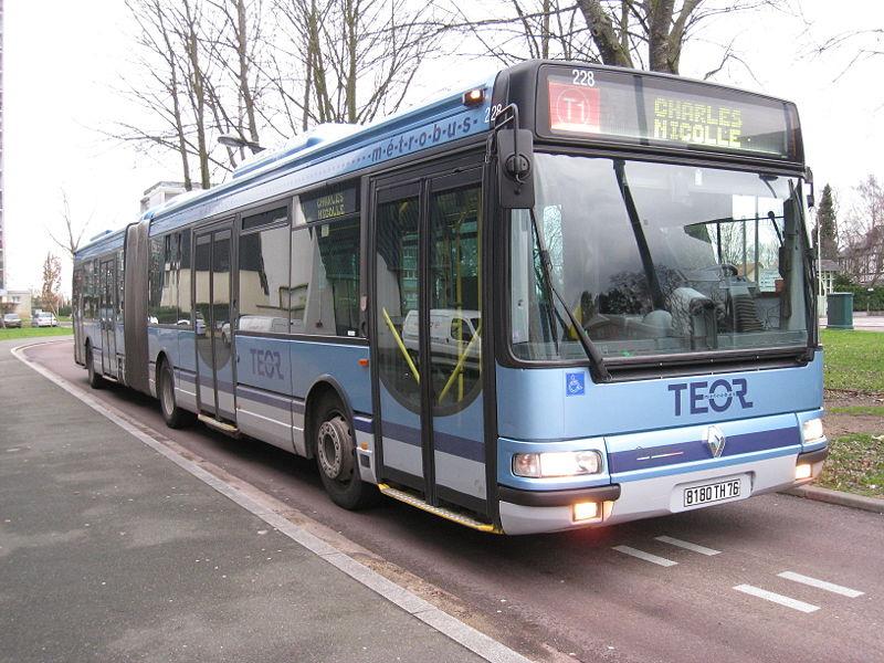 2) 프랑스루앙 프랑스의루앙시는동서축을운행하는노선에 TEOR (Transport Est- Quest Rouennais) 라는이름의 BRT 를 2001 년 2월부터운영하였으며, 이시스템은프랑스의두번째 BRT시스템이다. 총 3개의노선즉, T1, T2 및 T3를운영하며, 총연장은 25.6km에이른다.