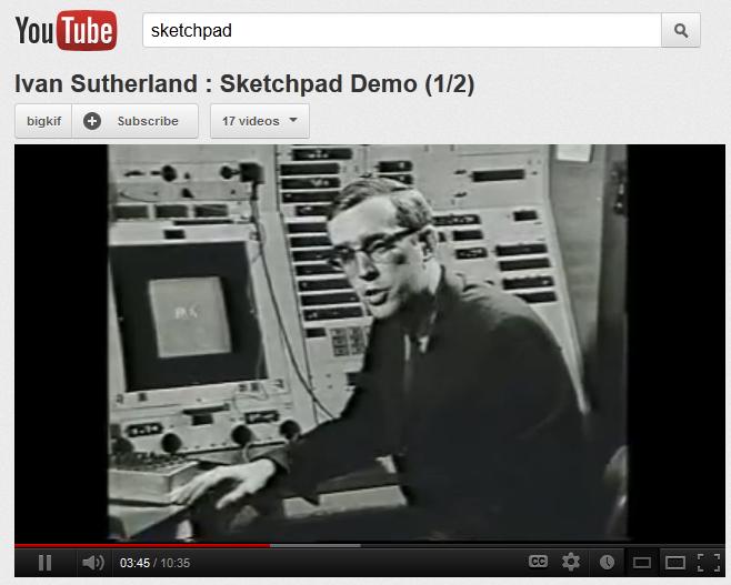 Sketchpad (1962) https://www.youtube.com/watch?