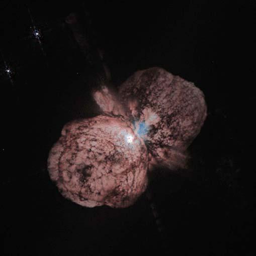 Eta Carinae 밤하늘에가장밝은별은무엇인가? Eta Carinae 는우리에게서 7500 광년정도떨어져있고, 처음에는 4 등급의별로기록되었다. 1837 년에서 1856 년간의 Great Eruption 기간동안이별은크게밝아졌으며, 1843 년 3 월 11 일에서 14 일사이에는밤하늘에서두번째로밝은별이었다. ( 0.