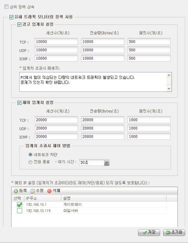 2. Tgate 주요기능상세 유해트래픽차단 (TCP/UDP/ICMP) 사용자 / 그룹별비정상트래픽발생실시간감지 임계치를기준으로비정상트래픽을발생시키는단말을실시간네트워크사용차단 임계치설정데이터관리 인터넷 Tgate 서버 임계치초과유해트래픽발생 웜바이러스침입