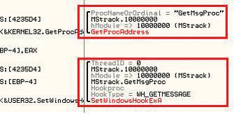 EXE 는시스템키로깅을위하여 MSTrack.dll 을사용자시스템의 Explorer 하위모든프로세스에인젝션함 <MStrack.dll 을이용한키보드후킹 > MSTrack.