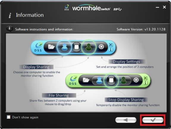 < 기능및사용방법 > 설정을완료한후, WORMHOLE KVM SWITCH 컨트롤 Bar