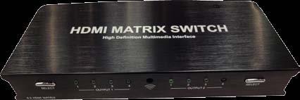 HDMI MATRI SWITCHERS MH423 4:2 HDMI 매트릭스스위쳐 MH423 MH423는 4개의입력과 2개의출력을가진매트릭스스위쳐입니다. 간편하게 4개의입력중에 2개의출력소스를선택할수있습니다. 080p까지다양한해상도를제공하며, 수동조작및리모트컨트롤조작이가능합니다. HDMI.3 버전으로 HDCP와호환됩니다.