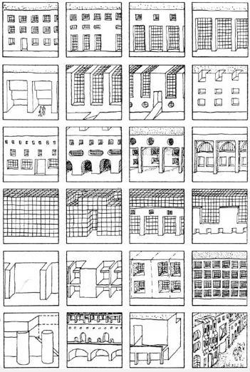 elevations and sections.