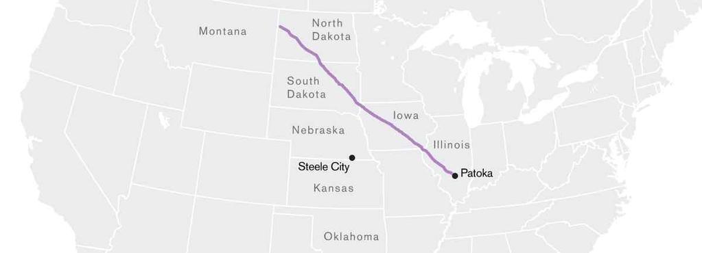 < Dakota Access Pipeline 노선도 > 자료 : Bloomberg 한편, Dakota Access Pipeline 의공사가재개되자이를중단해달라며노스다코타州의두원주민부족이 DC 연방항소법원 (Court of Appeals for the District of Columbia Circuit) 에공사중지가처분신청을하였음.