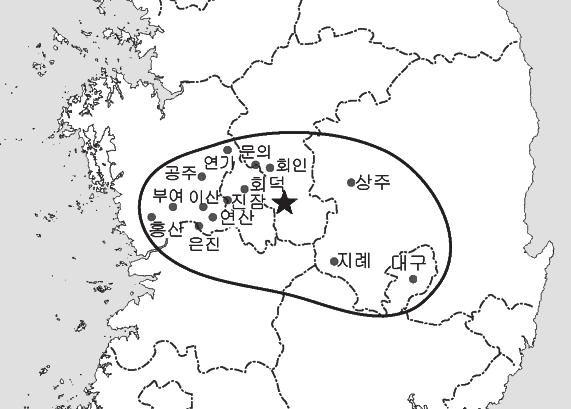 9E 진도 Ⅱ-Ⅳ 1443. 2. 19. 강원도원주 영월 평창현 ( 平昌縣, 평창 ) 에지진이있었다. 世宗 25. 1. 20. 37.3N 128.3E 진도 Ⅳ 1442. 3. 31. 충청도회인 ( 懷仁 ) 문의 ( 文義 ) 연산 ( 連山 ) 진잠 ( 鎭岑 ) 연기 ( 燕岐 ) 은진 ( 恩津 ) 世宗 24. 2. 20. 부여 ( 扶餘 ) 이산 ( 尼山 ) 공주 ( 公州 ) 회덕 ( 懷德 ) 홍산 ( 鴻山 ) 과경상도상주 ( 尙州 ) 대구 ( 大丘 ) 지례 ( 知禮 ) 등군현 ( 郡縣 ) 에지진이있었다.