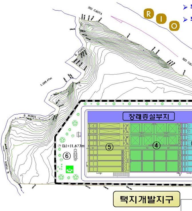 Proyecto del Plan Maestro de Administraction de Agua Residual 4) 부지계획고및배치계획가 )