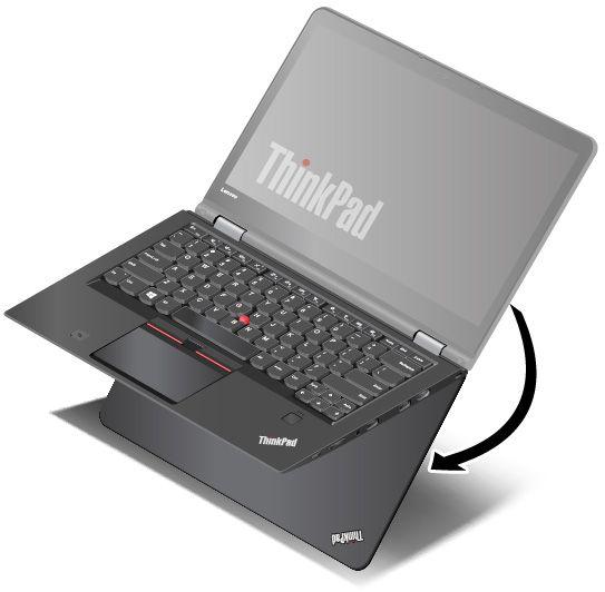 노트북모드에서는키보드와트랙패드를사용할수있습니다. 컴퓨터의일부기능은키보드와트랙패드를사용하지않고태블릿버튼과멀티터치화면을통해제어할수도있습니다. 자세한정보는 ThinkPad X1 Yoga 의멀티터치화면사용 21 페이지를참고하십시오.