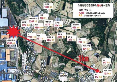 인근주민들은소가침을흘리는등의징후를통해단순화재가아님을간파하고사고직후피신을선택했다. 하지만이튿날인 9월 28일구미시는환경당국의 안전하다 는발표를근거로주민들을마을로되돌려놓았다. 마을의말라죽은농작물들은 여기서사람이살기힘들다 고웅변하고있었고, 주민들에게각종증세가나타났는데도말이다.