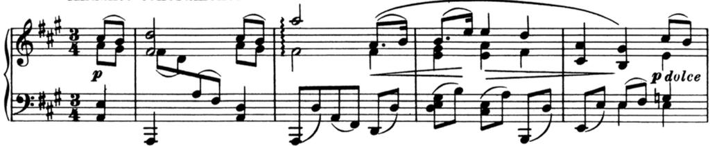 27 B 부분은나란한조인올림바단조 (f minor) 로시작되며오른손성부에나타난선율은