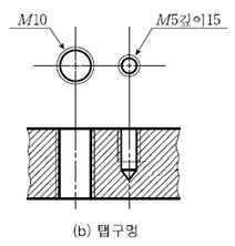 [ 기계공학제도 ] 6. 기본원칙 : 치수기입법 48) [ 등간격구멍 ] 아래그림은각각어떤구멍인가? 설명하라. 49) [ 테이퍼치수기입 ] 테이퍼 혹은기울기 는무슨뜻인가.