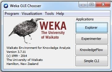1. Weka 소개 Weka 를구성하는인터페이스 Explorer : 다양한분석작업을한단계씩분석수행및결과확인가능, 일반적으로가장먼저실행 Experimenter: 분류및회귀분석을일괄처리.