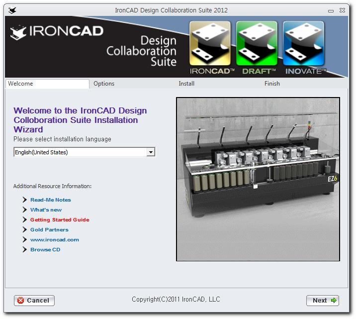 IRONCAD 2013 네트워크라이선스 (USB Dongle) 적용하기 15 1. CAXA Network Lock Management Tool 설치 1) CAXA Network Lock Management Tool은네트워크라이선스를관리하는데사용되는도구입니다. 이도구는 IronCAD DVD에포함되어있습니다.
