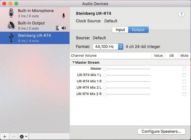 소프트웨어 샘플속도선택방법 (Mac) [Audio MIDI Setup] 창에서샘플속도를선택할수있습니다. 1.