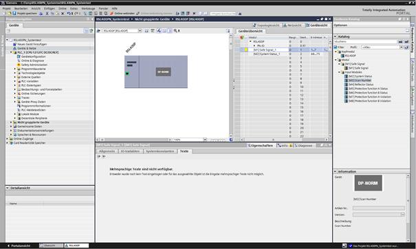 PROFIsafe 및 PROFINET Ä 필요한경우안전과관련되지않은추가 PROFINET 모듈을삽입하십시오.