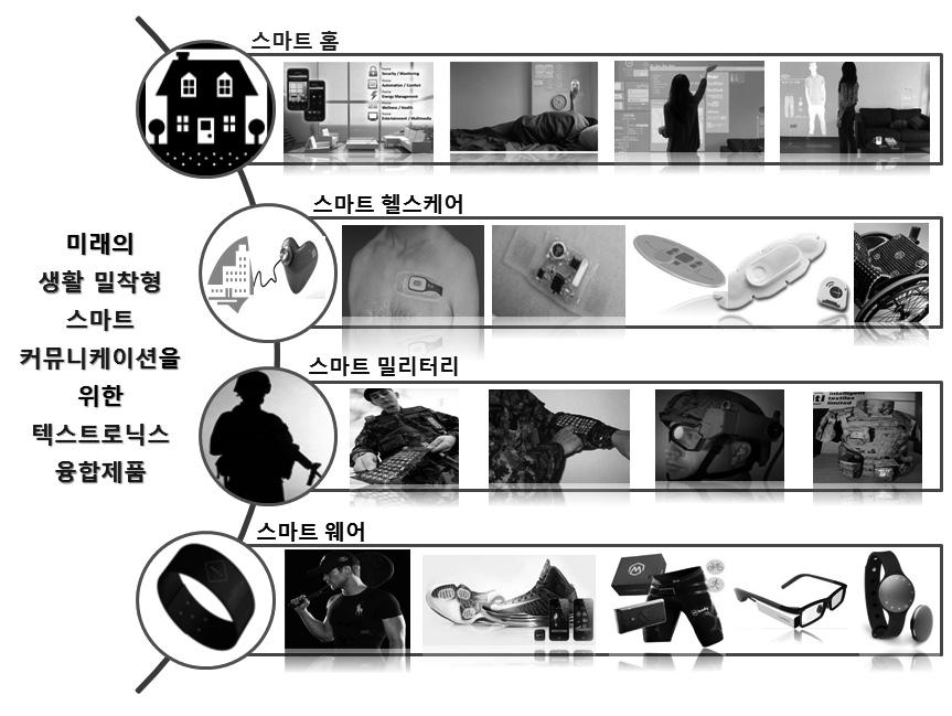 존의섬유기술에전자및정보통신기술과문화를접목시켜유비쿼터스디지털라이프스타일을제공함으로써고부가가치지식산업을구축하고신규비즈니스모델을창출하기에적합한분야라할수있다.