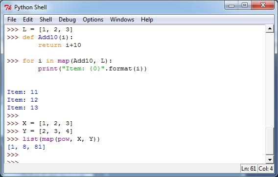 제어에유용한함수 map(<function>, 시퀀스객체, )