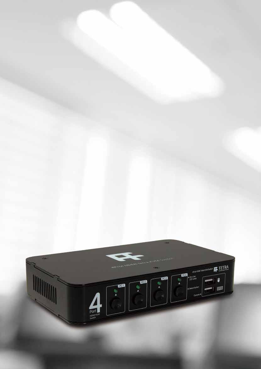 업계최초 Digital 4Port Switch TETRA-KVM 1U 공간만으로최고의성능을느껴보세요전혀다른 4Port 와