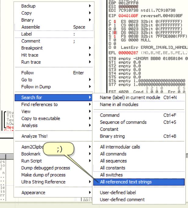 20120328_lena 한글페이지 38 Rightclick ;) ;) And Olly displays all textstrings he can find in the ReverseMe.