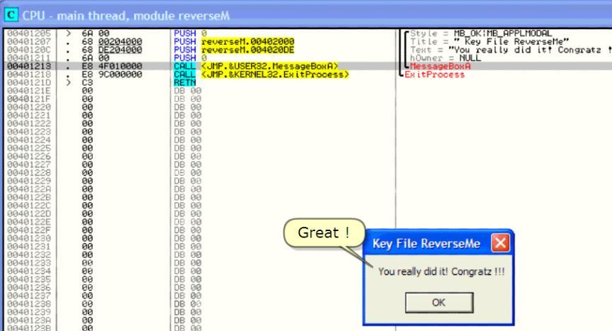 20120328_lena 한글페이지 43 Great. 좋아! BTW, all API have their own specific function in a program. This MessageBoxA for example displays a messagebox.