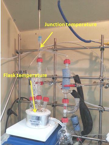 부틸부티레이트를생산하기위한 semi-회분식반응기의 flask 온도와 junction