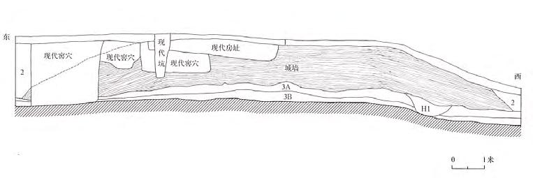 출처 : 그림 4) 하고성자성의평면도와남쪽성벽절개면 遼寧省文物考古硏究所編, 2004 五女山城 -1996~1999, 2003 年桓仁五 女山城調査發掘報告, 文物出版, pp.305-306. 성내에서발견된유물은청동기시대의石器들을비롯해고구려시기 의토기, 철촉, 金代의도자기편등이다.