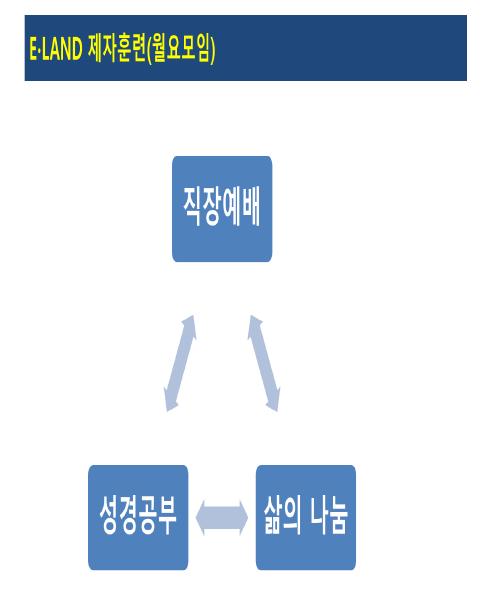 113 직장내선교적교회를운영하는목회자는이랜드직장내제자훈련을진행하는데있어서다음과같은지침들을이행하고있다. 첫째, 모든제자훈련의최종목표는 재생산하는직장인 을양성하는것이다. 둘째, 제자를선택할때는분명한회심이있고직원들로부터실력과인품면에서칭찬과인정을받는사람으로한다. 셋째, 제자의삶을세심하게잘살피면서기도와권면으로영적성장을하게한다.