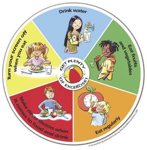 자료 : FAO, food-based dietary guideline, http://www.fao.org/nutrition/nutrition-education/food-dietary-gudelines [ 그림 3-16] 스위스의식품피라미드 ( 좌 ) 및어린이를위한영양디스크 ( 우 ) 3.