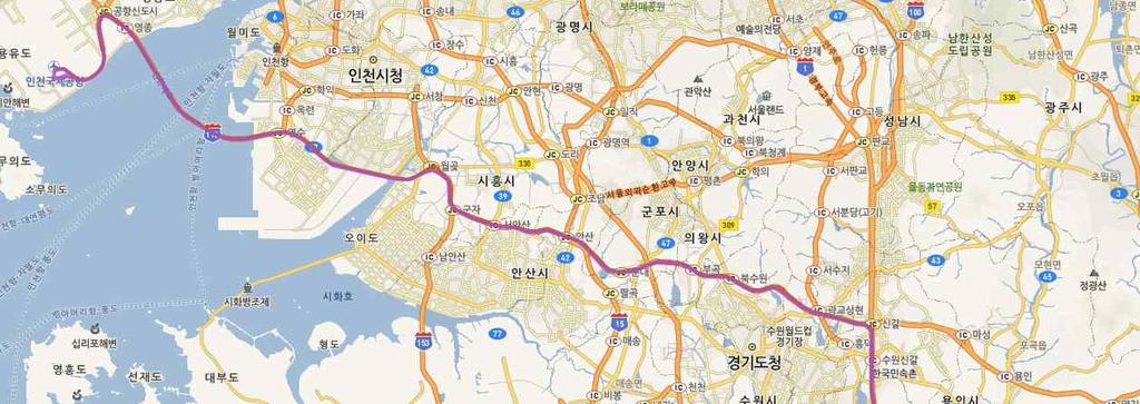 118 < 그림 6-3> 8834 번버스노선도 ( 안성 ~ 평택 ~ 인천공항 ) 자료 : 네이버지도, http://map.naver.