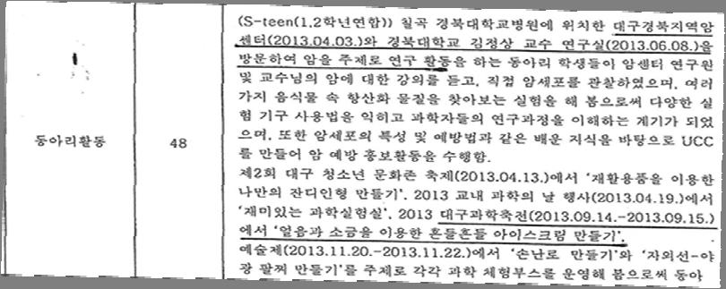 학생부종합전형대비학생지도안내자료 ❷ 의욕만앞선나머지, 에탄올속에담긴식품에서시료를추출할땐일정시간이필요하다는사실을놓친것입니다. 이를토대로우리는 1차실험의문제점을보완한뒤, 2차실험을재설계하여실험을진행했습니다. 2차실험의결과는 1차실험때보다매우유의미하게나타났습니다.