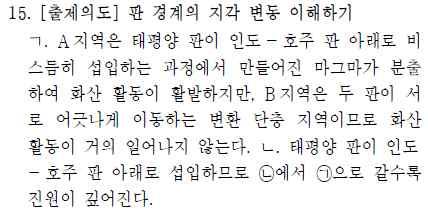 2014 학년도 6 월고 2 전국연합학력평가 15 번 정답 1 (2) 풍화작용의종류 1 기계적풍화작용 : 암석의성분변화없이암석이물리적인힘에의해잘게부서지는현상으로주로한랭건조한극지방이나고산지대,