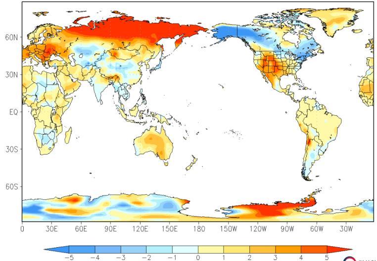 세계의기후 3 월기온및강수량편차 기온 ( 단위 : ) 강수량 ( 단위 : mm ) 자료출처 : NCEP(National Centers for Environmental Prediction )/NCAR(National Center for Atmospheric Research) ( 기온