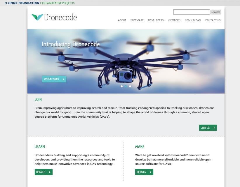 Drone Code project 오픈소스하드웨어및소프트웨어제공